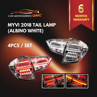 Perodua Myvi MK7 Gen3 FL 2018 - 2025 Tail Lamp Design Dynamic With Signal Running MK7 Design Lampu Belakang (Albino)