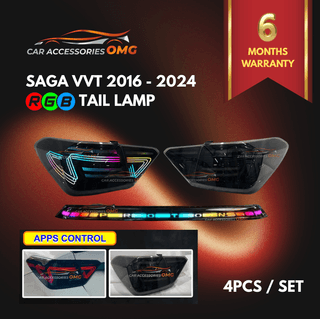 Proton Saga VVT 2016 - 2024 CSL Laser Design RGB Function Dynamic Tail Lamp With Signal Running