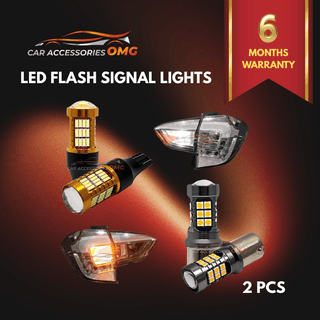 【2PCS】27LED Car LED Reverse Light Bulb Flash & Car Signal Bulb Flash (Strobe 3 Times + Constant)