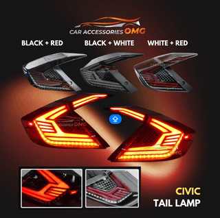 Honda Civic FC (2016-2021) BOOMERANG Tail Lamp Tail Light LED Taillamp Taillight DRL Daylight Brake Light Signal Lamps