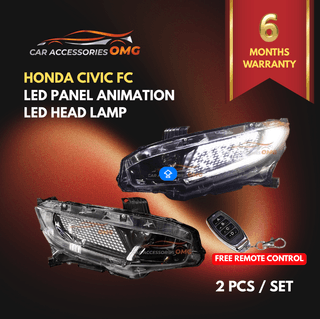 Honda Civic FC 2016 - 2021 Design Led Panel Animation Head Lamp Headlamp Headlight Lampu Depan Front Light
