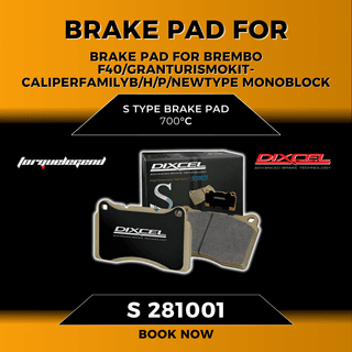 (BRAKE PAD FOR BREMBO F40/GranTurismoKIT-CaliperFamilyB/H/P/NEWTYPE MONOBLOCK) DIXCEL BRAKE PAD S TYPE