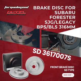 (SUBARU FORESTER SJG/LEGACY BP5/BL5 316mm) DIXCEL BRAKE DISC SD TYPE