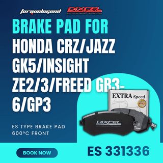 (HONDA CRZ/JAZZ GK5/INSIGHT ZE2/3/FREED GB3-6/GP3) DIXCEL BRAKE PAD ES TYPE 600C