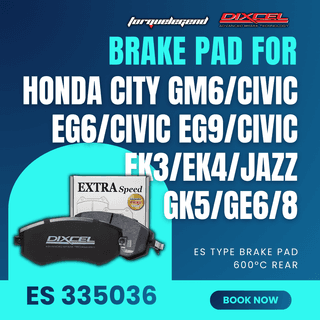 (HONDA CITY GM6/CIVIC EG6/CIVIC EG9/CIVIC EK3/EK4/JAZZ GK5/GE6/8) DIXCEL BRAKE PAD ES TYPE 600C