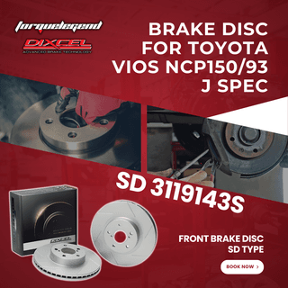 (TOYOTA VIOS NCP150/93 J SPEC) DIXCEL BRAKE DISC SD TYPE