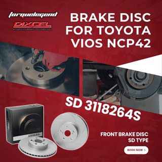 (TOYOTA VIOS NCP42) DIXCEL BRAKE DISC SD TYPE