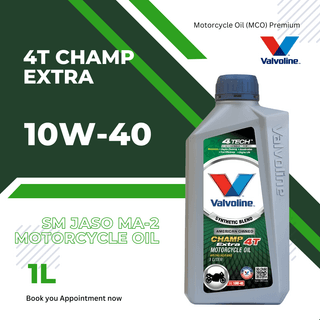 Valvoline 4T Champ Extra 10W-40 SM JASO MA-2 Motorcycle Oil 1L