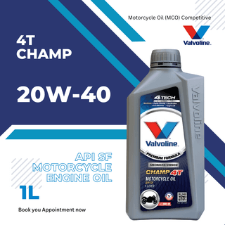 Valvoline 4T Champ 20W-40 API SF Motorcycle Engine Oil 1L