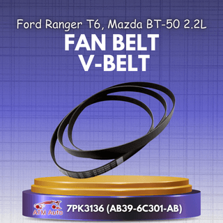 Ford Ranger T6, Mazda BT-50 2.2L Fan Belt, V-Belt 7PK3136 (AB39-6C301-AB)