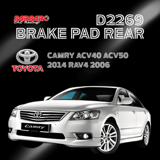 Barbaro D2269 Brake Pad Rear Toyota Camry ACV40 ACV50 2014 Rav4 2006