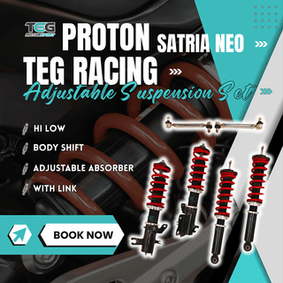 Satria Neo TEG RACING Adjustable Absorber Set Hi Low Body Shift With Link Adjustable Suspension set