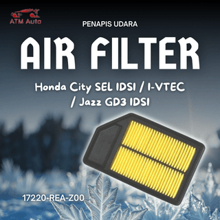 Honda City SEL IDSI/I-VTEC and Jazz GD3 IDSI Air Filter/Penapis Udara (17220-REA-Z00)