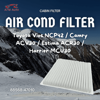 Toyota Vios NCP42, Camry ACV30, Estima ACR 30, Harrier MCU30 Air Cond Cabin Filter (88568-47010)