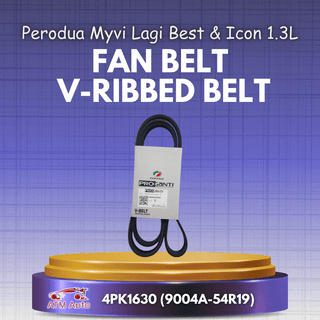 Perodua Myvi Lagi Best & Icon 1.3L Fan Belt 4PK1630/ Proganti Belt, V-Ribbed (Myvi D54T 1.3L) (9004A-54R19)