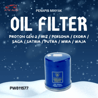 Proton Gen-2, Iriz, Persona, Exora, Saga, Satria, Putra, Wira, Waja Oil Filter/Penapis Minyak (PW811577)