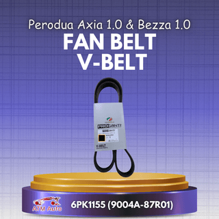 Perodua Axia 1.0 & Bezza 1.0 Fan Belt 6PK1155 / Proganti Belt, V-Ribbed (Axia, Bezza 1.0L) (9004A-87R01)