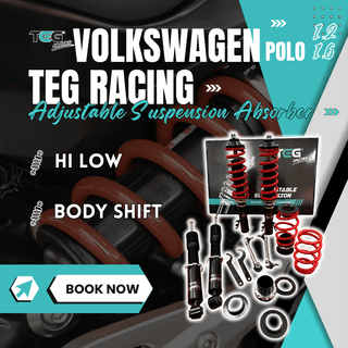 Polo 1.2 1.6 Volkswagen TEG Racing Hi-Low Adjustable Suspension Body Shift Absorber F/R Set
