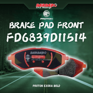 Barbaro FD6839D11514 Brake Pad Front Proton Exora Bold