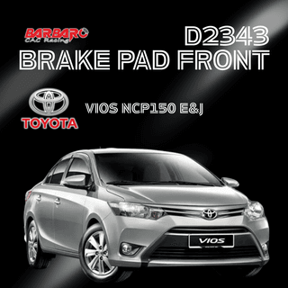 Barbaro D2343 Brake Pad Front Toyota Vios NCP150 E&J