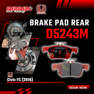 Barbaro D5243M Brake Pad Rear Honda Civic FC 2016