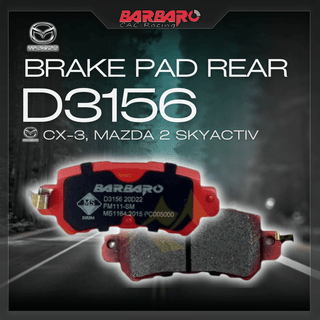 Barbaro D3156 Brake Pad Rear Mazda CX-3 Mazda 2 Skyactiv
