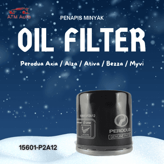Perodua Axia, Alza, Ativa, Bezza and Myvi Oil Filter/Penapis Minyak (15601-P2A12)