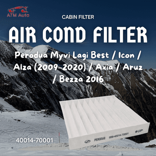 ORIGINAL Perodua Myvi Lagi Best/Icon, Alza (2009-2020), Axia, Aruz & Bezza 2016 Aircond Cabin Filter (40014-70001)