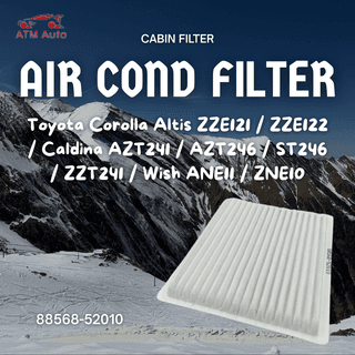 Toyota Corolla Altis ZZE121/122, Caldina AZT241/246 ST246 ZZT241 and Wish ANE11/ZNE10 Air Cond Cabin Filter(88568-52010)