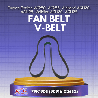 Toyota Estima ACR50, ACR55, Alphard AGH20, AGH25, Vellfire AGH20, AGH25 Fan Belt, V-Belt 7PK1905 (90916-02652)