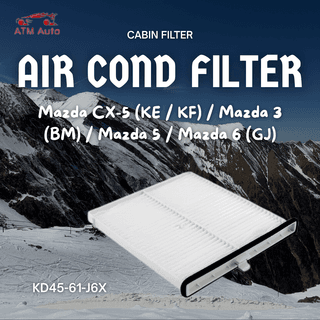 Mazda CX-5 (KE/KF), Mazda 3 (BM), Mazda 5 and Mazda 6 (GJ) Air Cond Filter/Cabin Filter (KD45-61-J6X)