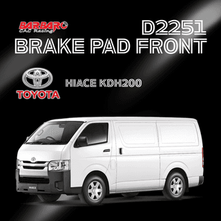 Barbaro D2251 Brake Pad Front Toyota Hiace KDH200