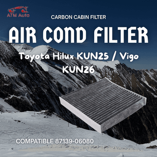 Toyota Cabin Filter for Hilux KUN25 Vigo KUN26 (Active Carbon) (Compatible 87139-06080)