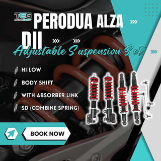 Perodua Alza DII (Boleh Service) Adjustable Suspension Set (SD) Hi Low Body Shift with Absorber Link