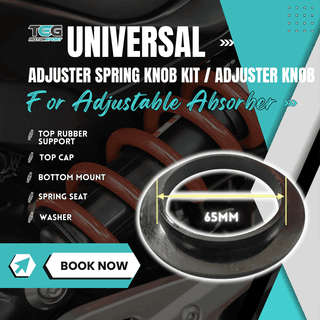 Adjuster Spring Knob Top Rubber Support (PRICE FOR 1PC) Adjustable Absorber Top cap Bottom Mount Spring Seat Washer