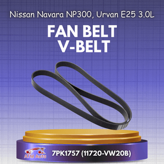 Nissan Navara NP300, Urvan E25 3.0L Fan Belt, V-Belt 7PK1757 (11720-VW20B)
