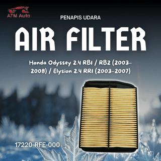 Honda Odyssey 2.4 RB1/RB2 (2003-2008) and Elysion 2.4 RR1 (2003-2007) Air Filter/Penapis Udara (17220-RFE-000)