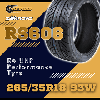 Zeknova RS606 R4 UHP Performance Tyre 265/35R18 93W