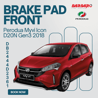Barbaro DB2444D2361 Brake Pad Front Perodua Myvi Icon D20N Gen3 2018