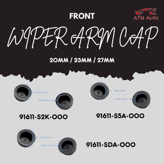 Honda Front Wiper Arm Cap/Wiper Nut Cover 20mm 23mm 27mm (91611-S2K-000 / 91611-S5A-000 / 91611-SDA-000)