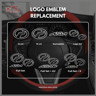 Perodua Axia (2023) Logo Emblem REPLACEMENT Front Rear Forged Carbon & Carbon Fiber