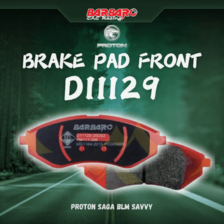 Barbaro D11129 Brake Pad Front Proton Saga BLM Savvy