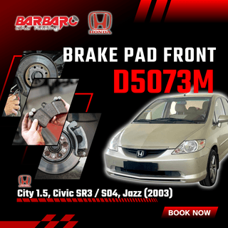Barbaro D5073M Brake Pad Front Honda City 1.5 Civic SR3/S04 Jazz 2003