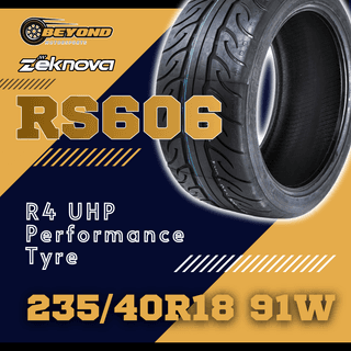 Zeknova RS606 R4 UHP Performance Tyre 235/40R18 91W