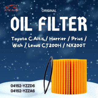 Original Toyota C.Altis, Harrier, Prius, Wish & Lexus CT200H, NX200T Oil FIlter (04152-YZZD6/04152-YZZA6)