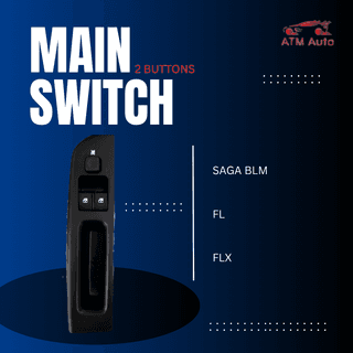 Original Proton Saga BLM, FL & FLX Power Window Main Switch (2 Buttons) (PW855376-P0034)