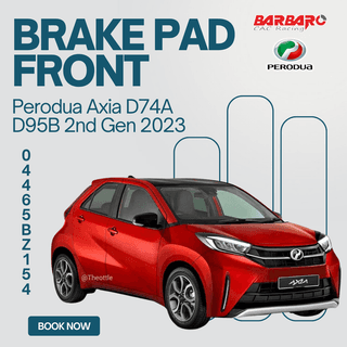Barbaro 04465BZ154 Brake Pad Front Perodua Axia D74A D95B 2nd Gen 2023
