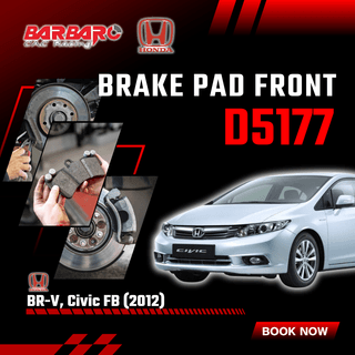 Barbaro D5177 Brake Pad Front Honda BR-V Civic FB 2012