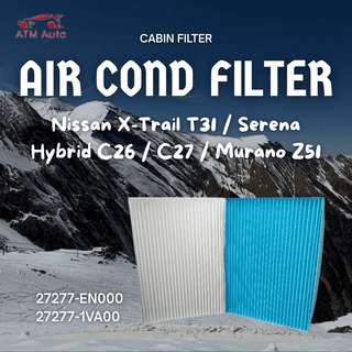 Nissan X-Trail T31, Serena Hybrid C26/C27 and Murano Z51 Air Cond Cabin Filter (27277-EN000/27277-1VA00)