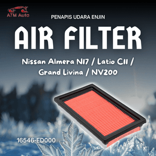 Nissan Almera N17, Latio C11, Grand Livina and NV200 Engine Air Filter/Penapis Udara Enjin (16546-ED000)